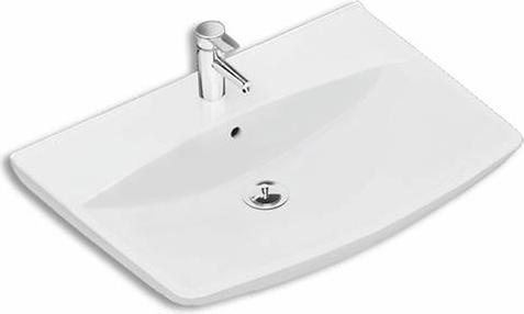 Geberit Spira Art washbasin with tap hole and overflow. With Ifø Clean surface. For screw mounting.