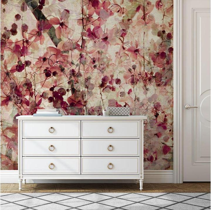 Produktbild Trenddeko Vliestapete Vintage Blütenmuster, 240 x 260 cm (BxH) (240 x 260 cm)