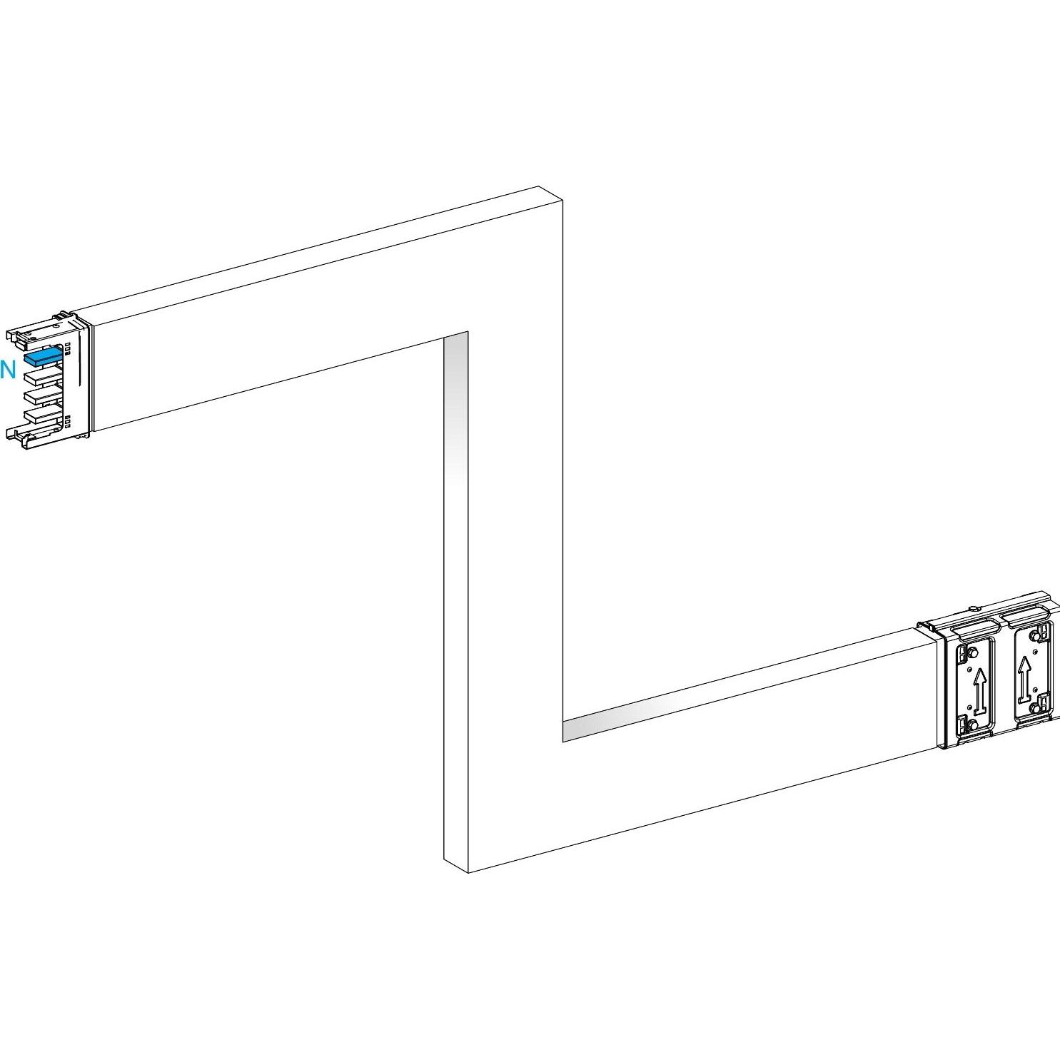 Schneider Electric SE KSA400DZE43A KSA Z-Element aufwÃ¤rts-abwÃ¤rts (Verteiler), Elektronikzubehör + Gehäuse, Weiss