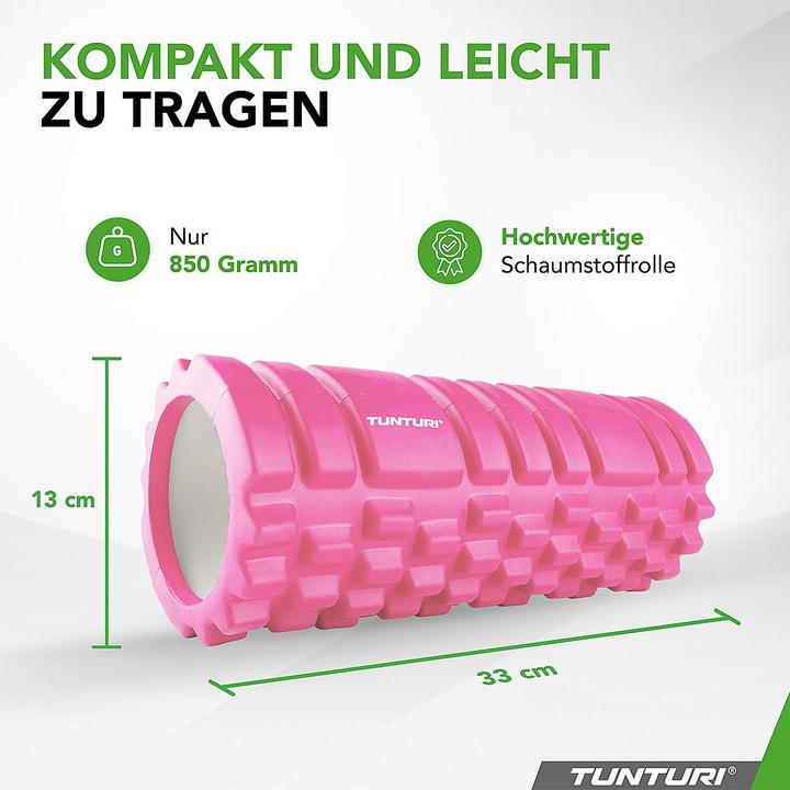 Produktbild Tunturi Yoga Schaumblock Massageroller 33 cm Pink (13 cm)