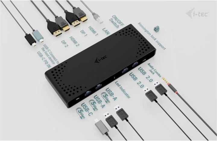 Actual product image i-tec Dual 4K (USB-C, 11 Ports)