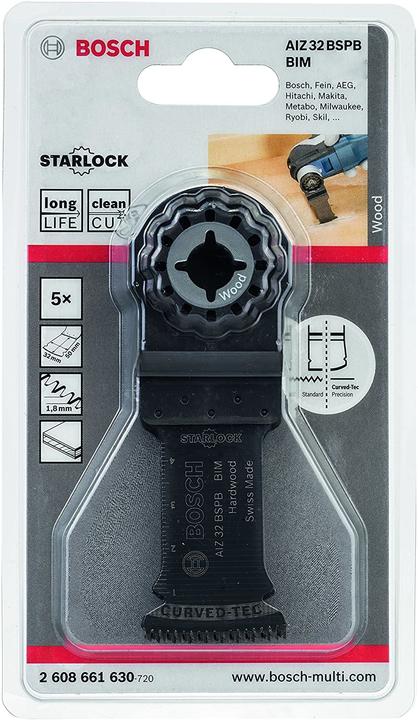 Produktbild Bosch Professional Zubehör BIM Tauchsägeblatt AIZ 32 BSPB, Hard Wood, 50 x 32 mm, 5er-Pack