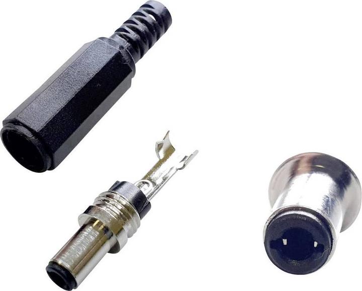 Actual product image BKL Electronic DC connector 2.1mmx5.5mmx14mm, with spring contact
