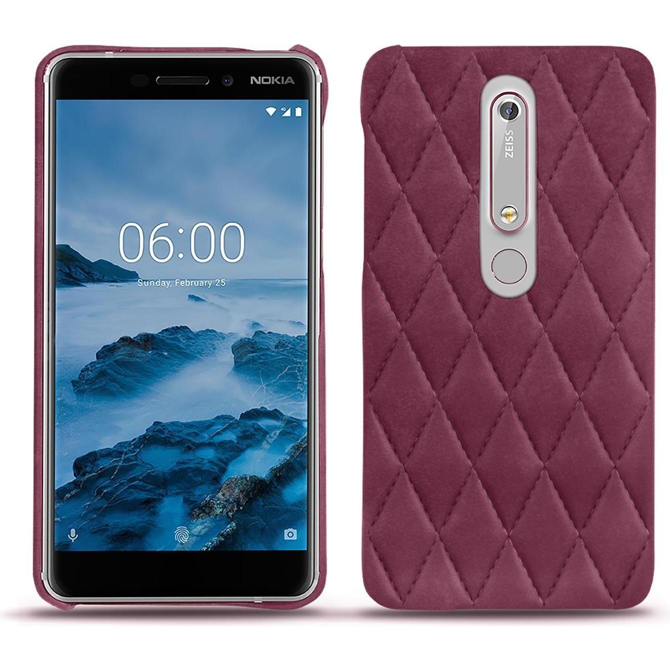 Noreve Lederschutzhülle (Nokia 6 (2018)), Smartphone Hülle, Violett