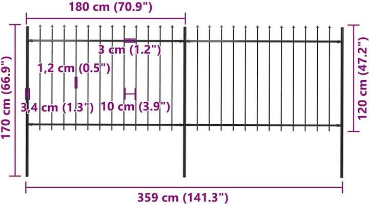 Produktbild vidaXL Zaunpaneel