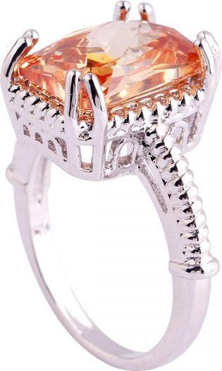 Image du produit Hermex Bague argentée avec morganite - taille 51 / Size 6 (6, 51)