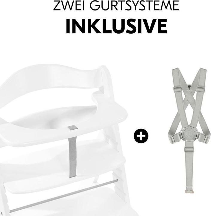 Produktbild Hauck Hochstühle Hochstuhl Alpha Plus White - im Sparset inkl. (Treppenhochstuhl)