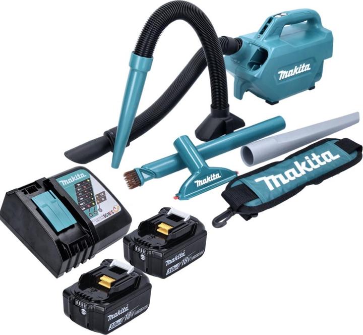 Produktbild Makita DCL 184 RF Akku Staubsauger 18 V 54 mbar 0,5 l + 2x Akku 3,0 Ah + Ladegerät