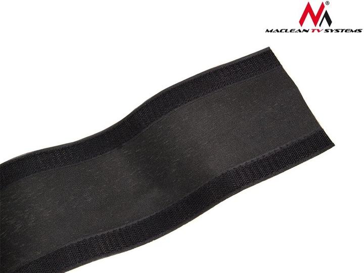 Actual product image Maclean MCTV-677 - Flexible cable protection made of fabric with velcro, 2 m, 105 mm, black (Cable hole, 100 cm)