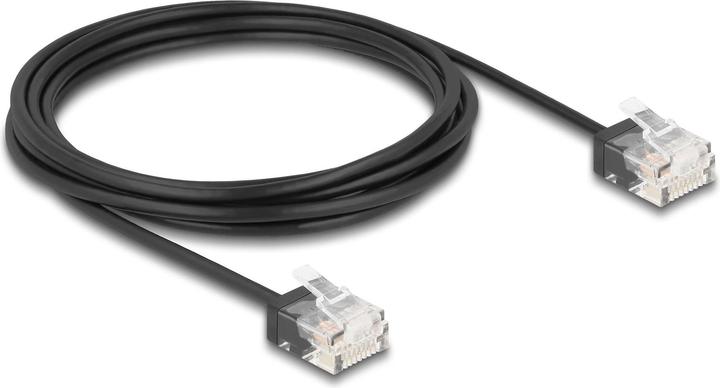 Actual product image Delock RJ45 network cable Cat.6 UTP Ultra Slim 3 m black m (U/UTP, CAT6, 3 m)