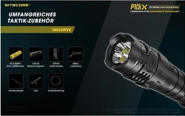 Actual product image Nitecore P10iX - 4000 lumen (13.72 cm, 4000 lm)
