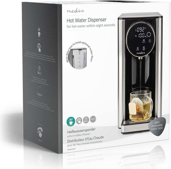 Actual product image Nedis Hot Water Dispenser 2600 W 2.7 l Aluminium / Black