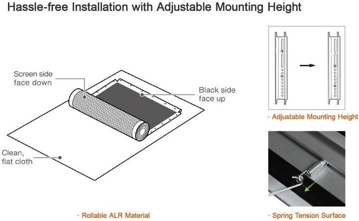 Actual product image AWOL Vision Cinematic ALR screen (150", 16:9)