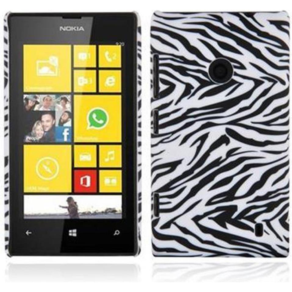Cadorabo Hard Cover mit Aufdruck Cover (Nokia Lumia 521, Nokia Lumia 520), Smartphone Hülle, Weiss