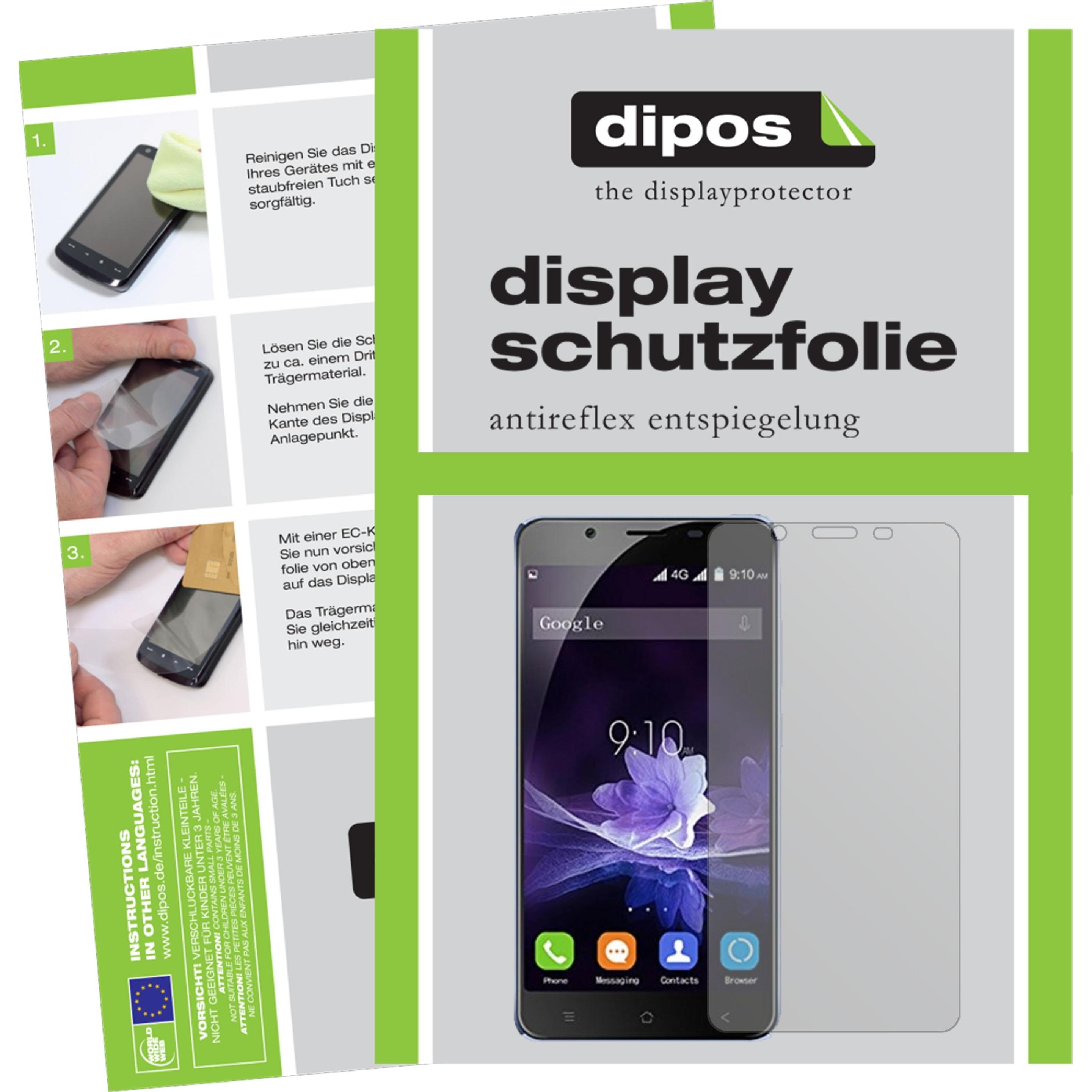 Dipos Displayschutzfolie Antireflex (2 Stück, Lenovo P2), Smartphone Schutzfolie, Transparent