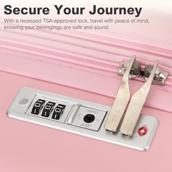 Image du produit Kono 3-teiliges Hartschalenkoffer-Set mit TSA-Schloss (108 l)