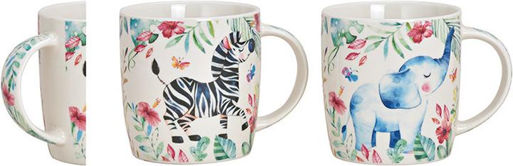 Produktbild Beanarella Tasse Zebra Schmetterlinge, aus Porzellan, 270ml (270 ml, 1 x)