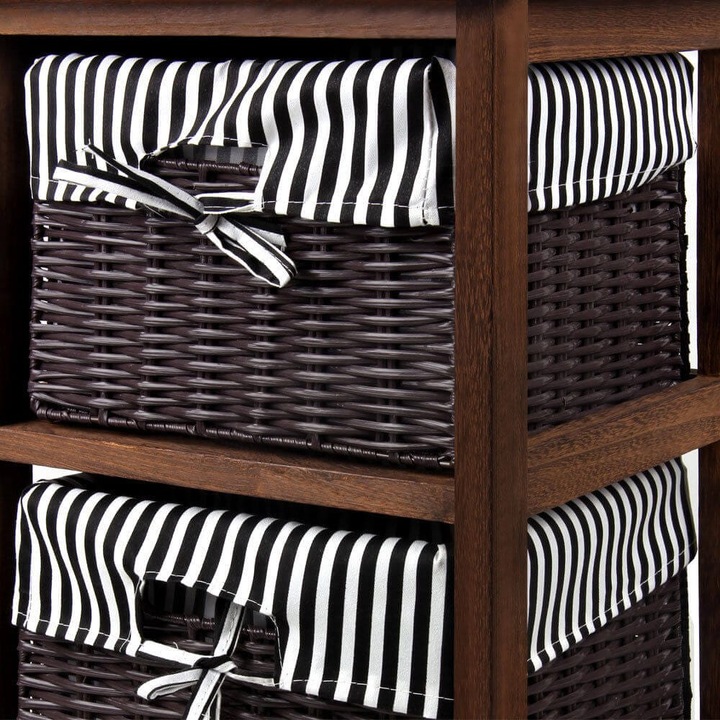 Actual product image Casaria Floor standing shelf with baskets (71 x 31 x 28 cm)