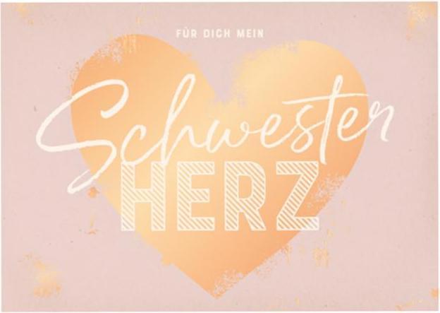 Produktbild Postkarte Vintage Art Für dich mein Schwesterherz