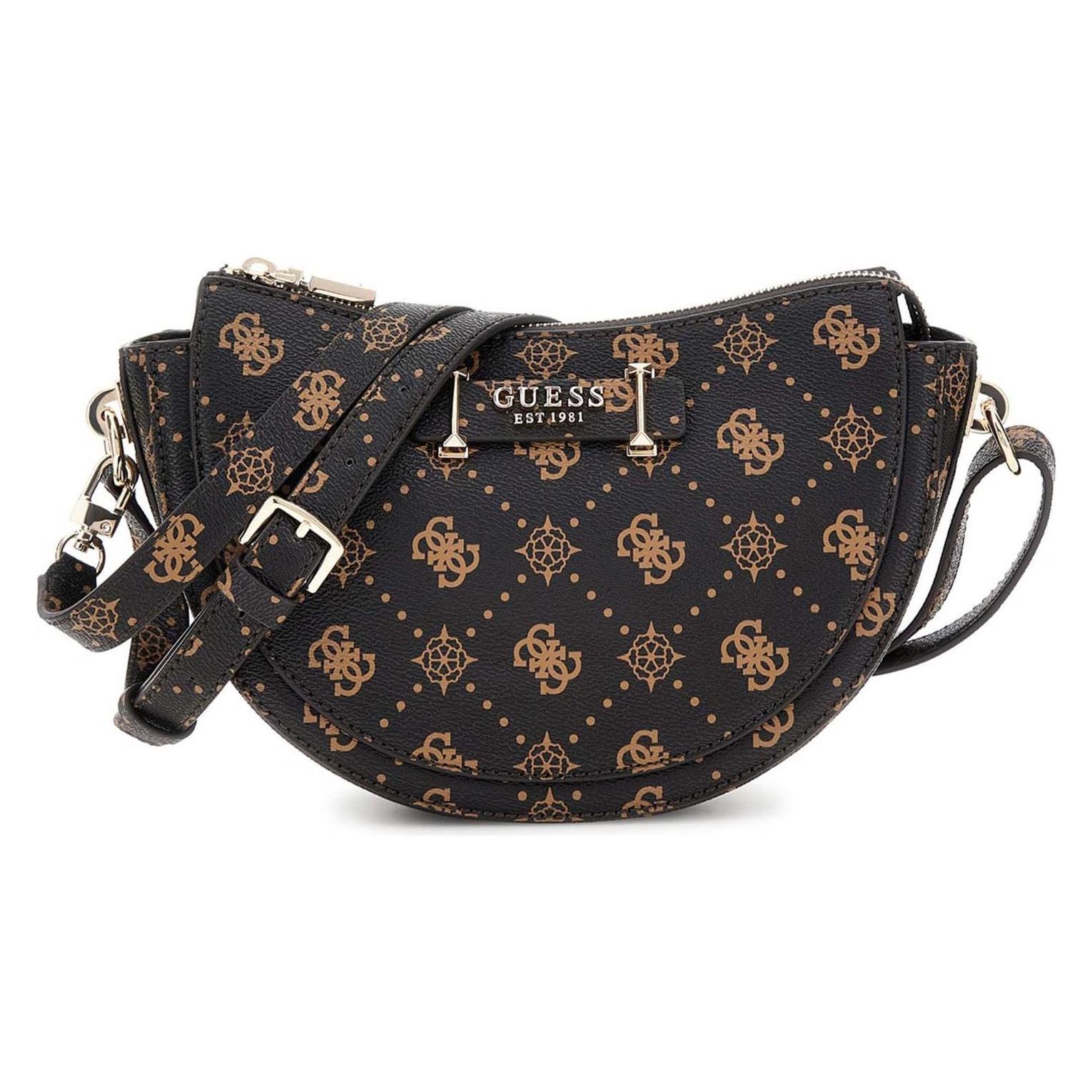 Guess, Vrouwen, Handtas, Silia Umhängetasche 28 Cm, Bruin