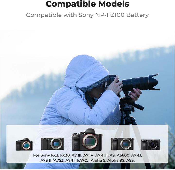 Produktbild K&F Concept Removable Modular Dual Channel Type-C Charger with LCD Digital Display Screen
