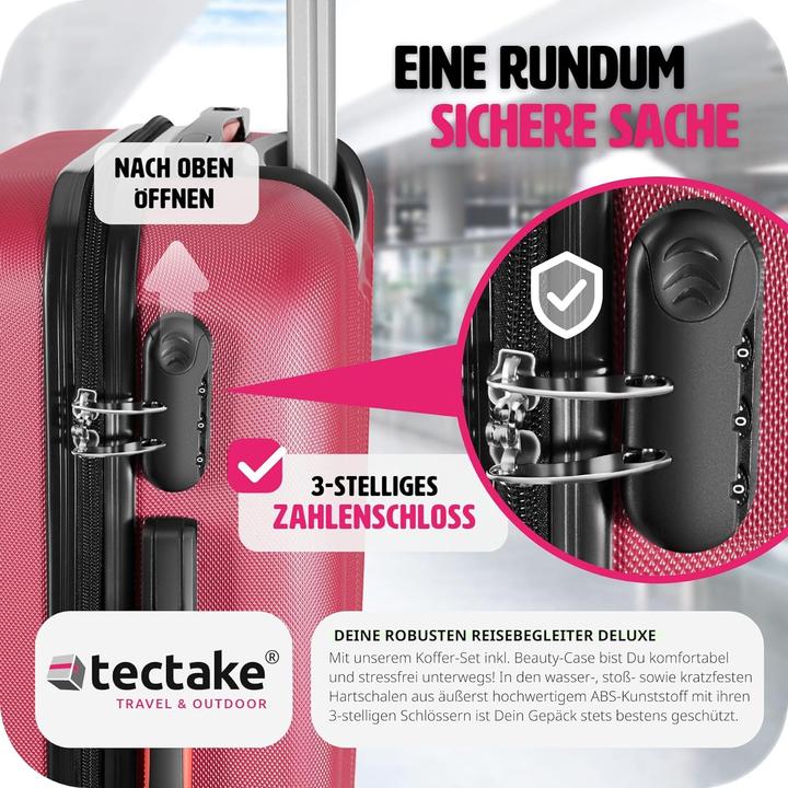 Actual product image tectake 4-piece suitcase set (90 l)