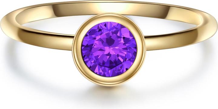 Produktbild Glanzstücke München Damen Sterling Silber Amethyst gelbgold - 28681 (56, 925 Silber)