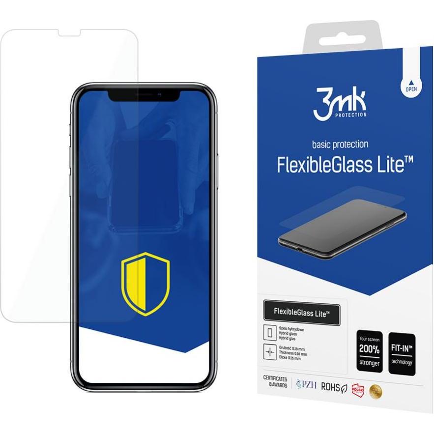 3MK hybrid glass Flexible 2.5D Lite for iPhone X (1 Stück, Apple iPhone X), Smartphone Schutzfolie, Transparent