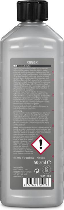 Produktbild Xavax Premium-Entkalker f. Kaffeevollautomaten flüssig m. Amidosulfonsäure, 500ml (500 ml)