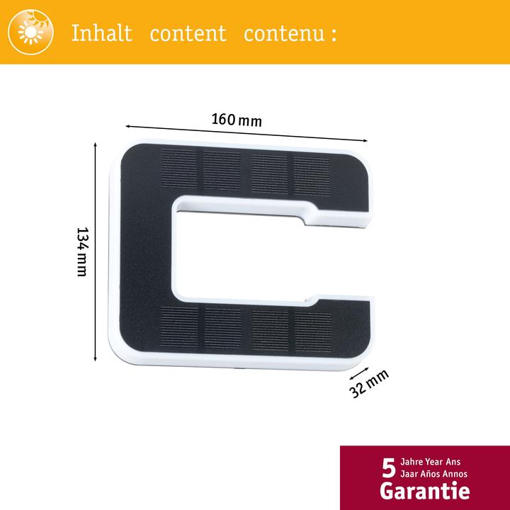 Image du produit Paulmann Luminaires Solar lettre c (20 lm, IP44)