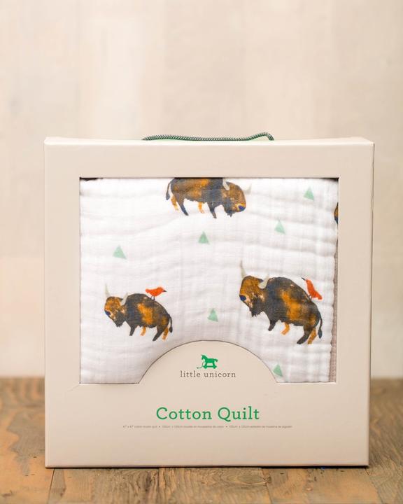 Actual product image little unicorn Cotton Muslin Quilt (120 x 120 cm)