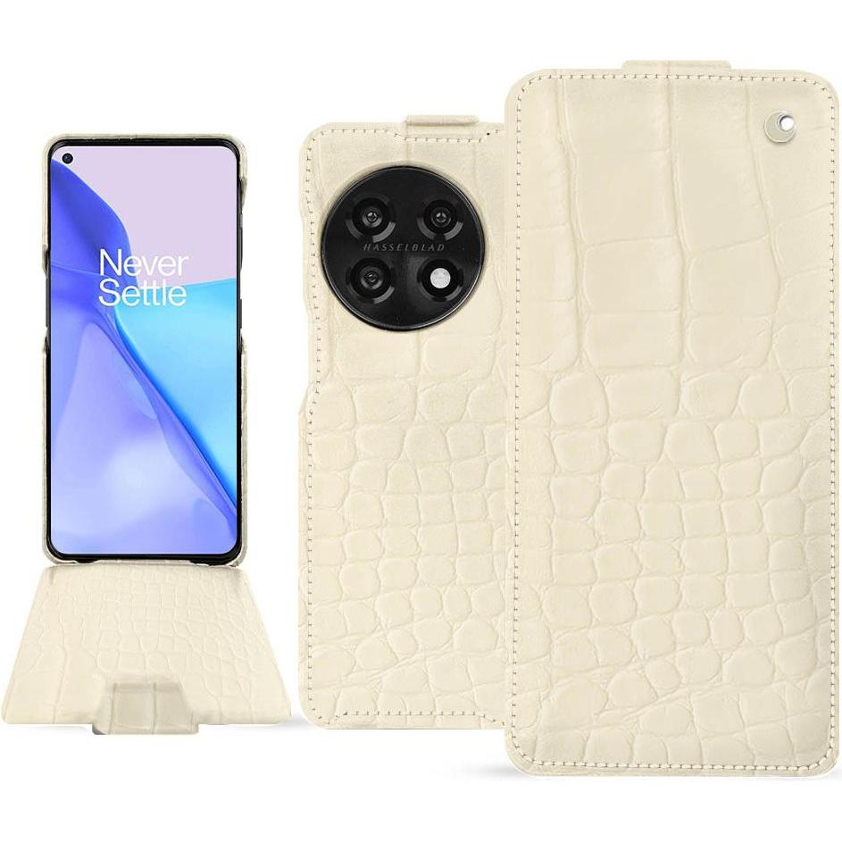 Thumbnail - Noreve Lederschutzhülle vertikal (OnePlus 11), Smartphone Hülle, Beige