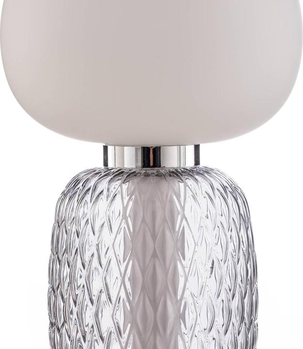 Actual product image Lucande LED-Hängeleuchte Fedra, Glas, grau/weiss, Ø 17 cm (4440 lm)