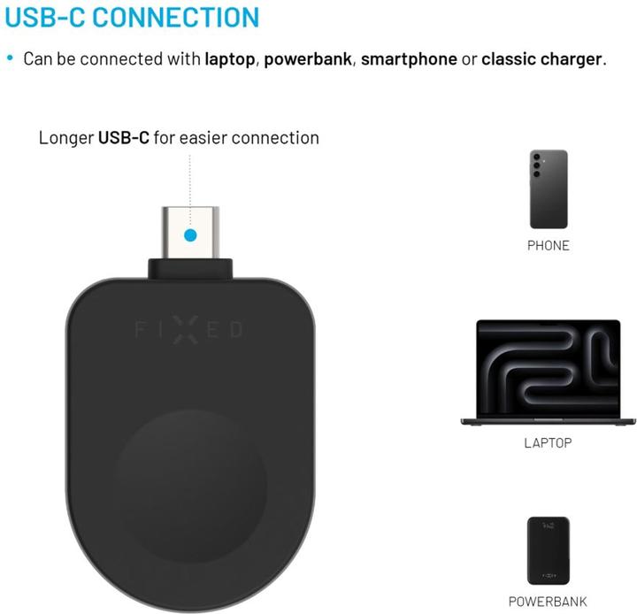 Produktbild Fixed USB-C Apple Watch Ladeadapter (2.50 W)