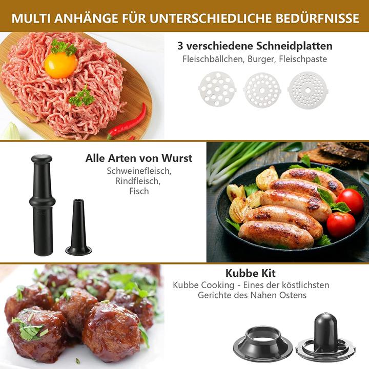 Produktbild Jabtraxx Elektrischer Fleischwolf 2000W