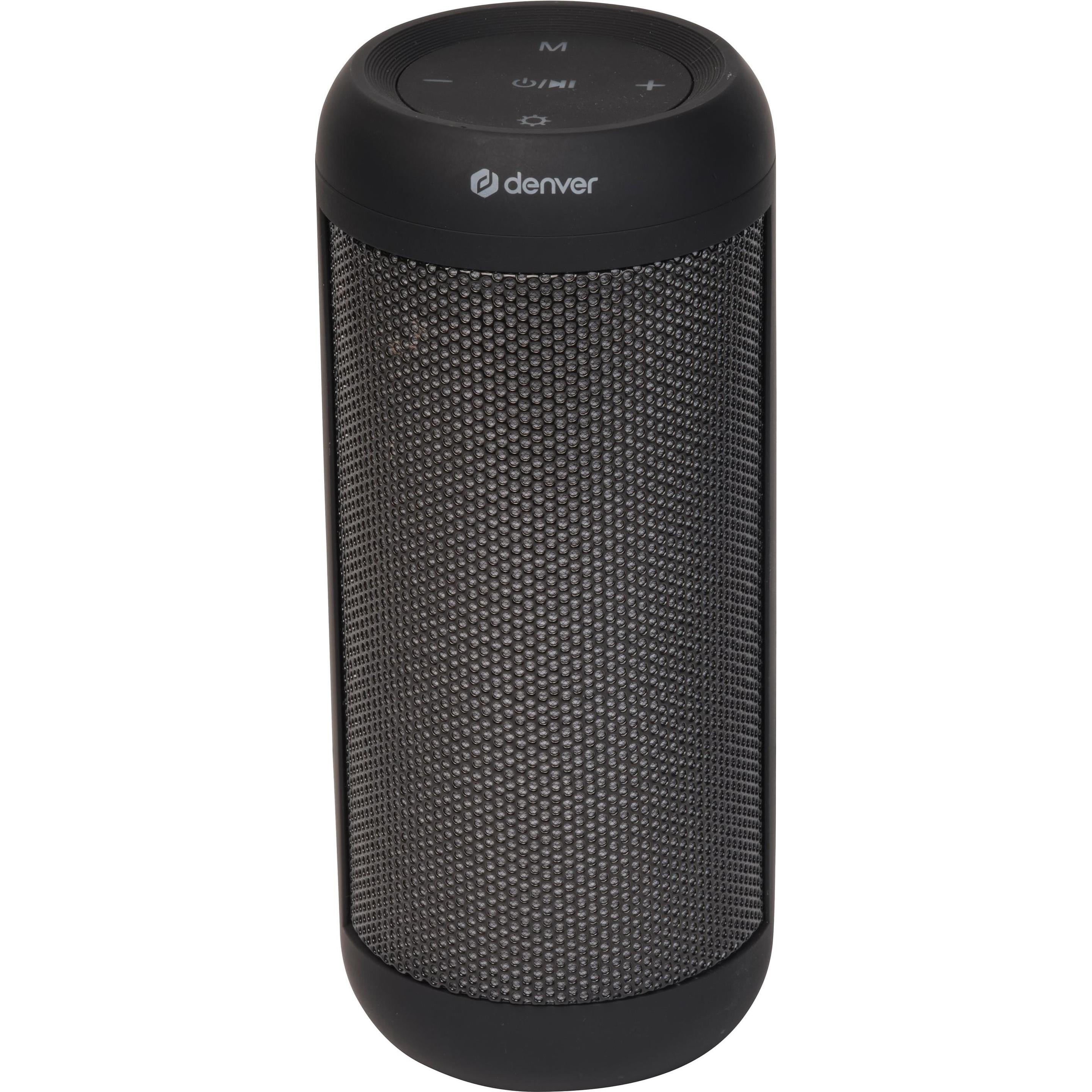 Denver BTL-63 BT Lautsprecher m. Lichteffekten (3 h, Akkubetrieb), Bluetooth Lautsprecher, Schwarz
