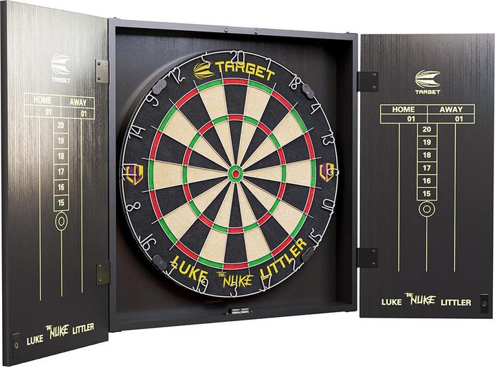 Target Luke Littler Kabinett, Dartboard & Darts Set
