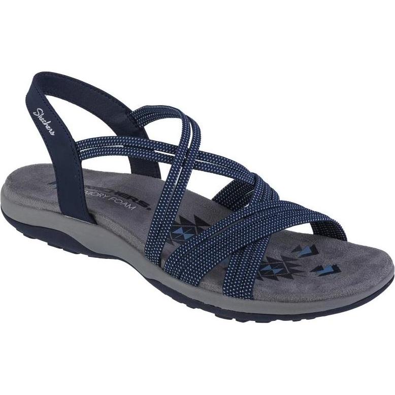 Skechers, Donne, Sandali + Ciabatte, Reggae Slim - Turn It Up blu navy, Blu, (41)