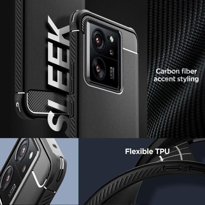 Actual product image Spigen Rugged Armor Xiaomi 13T/13T Pro czarny/black matte ACS07502 (Xiaomi 13T Pro)
