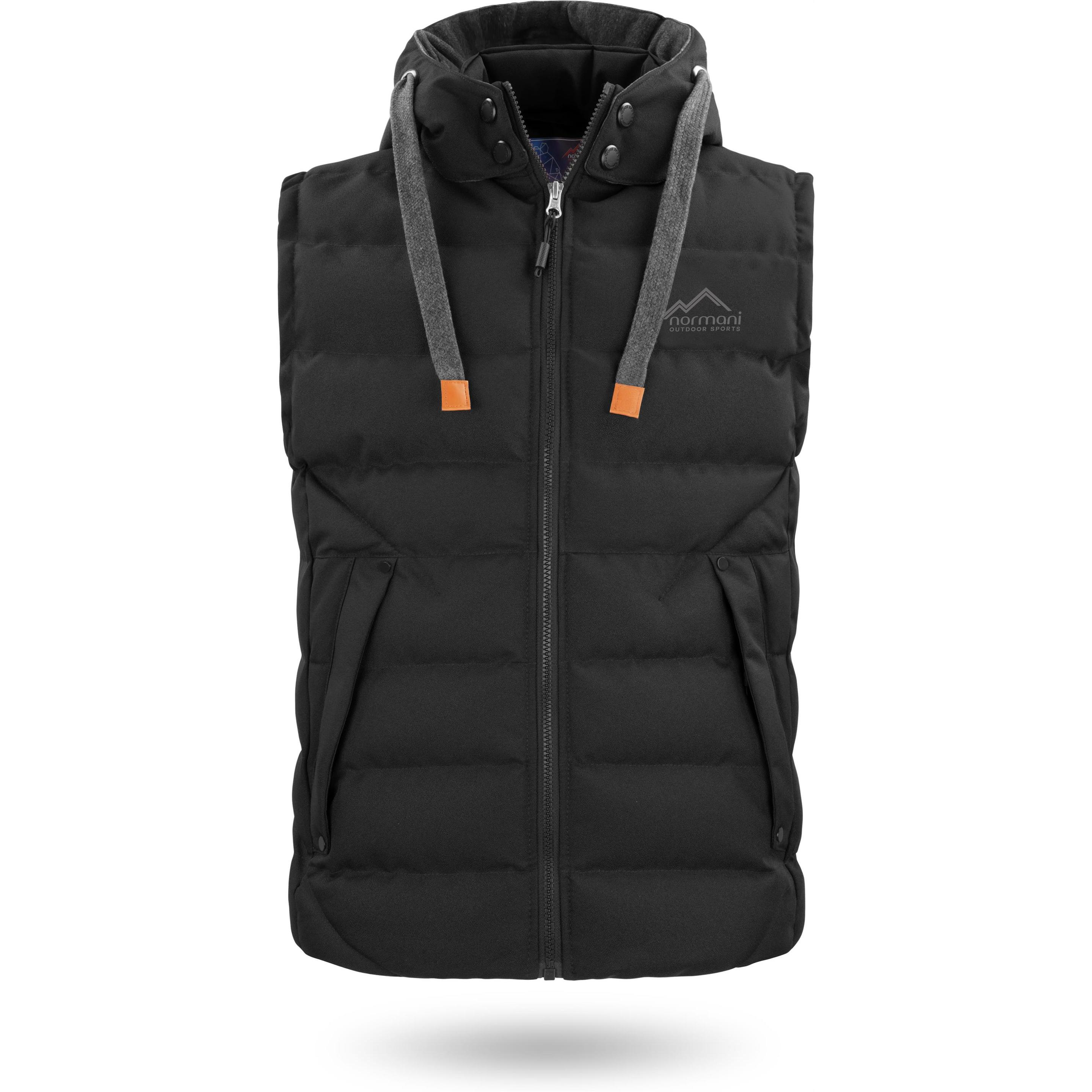Normani, Herren, Weste, Herren Winter-Steppweste Yuquot - 3898, Schwarz, (XXL)