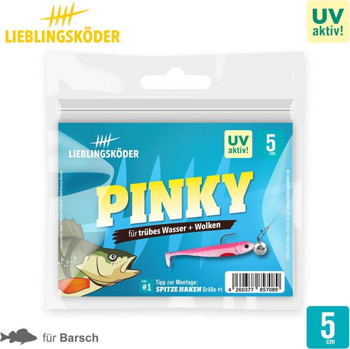 Immagine prodotto Lieblingsköder Pinky (acqua torbida, nuvole) (10 cm)