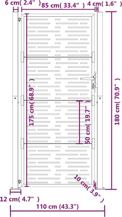 Produktbild vidaXL Gartentor