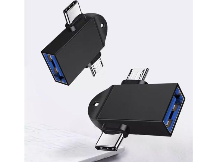 Image du produit PowerGuard Adaptateur 2 en 1 USB 3.0 vers USB-C MicroUSB OTG (USB 3.0)