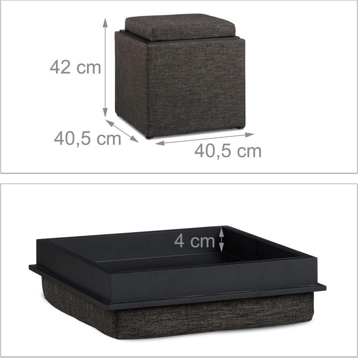 Immagine prodotto Relaxdays Pouf con 2 cassetti