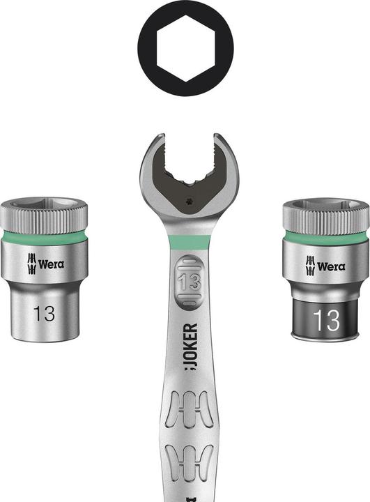Produktbild Wera 8100 SB 8 Zyklop Metal-Knarrensatz (10  mm, 12 mm, 13 mm, 15 mm, 16 mm, 17 mm, 18 mm, 19 mm)