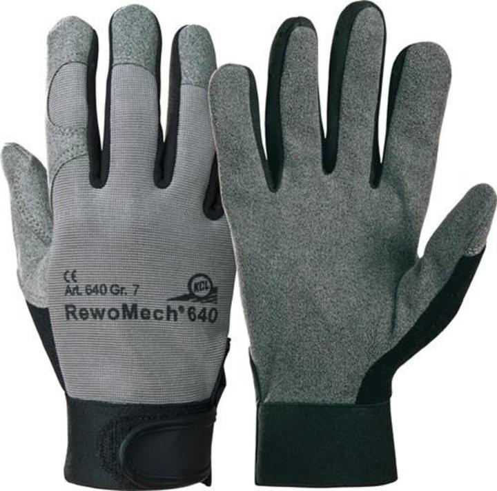 Honeywell Gants en cuir synthétique RewoMech 640 taille 10 noir/gris EN 388 EPI catégorie II