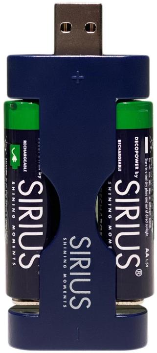 Image du produit Sirius Pack de 4 piles AA avec chargeur USB (4 pcs, AA)