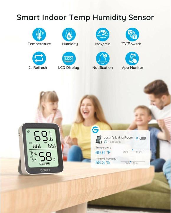 Image du produit Govee Thermomètre hygromètre Bluetooth avec écran