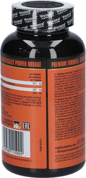 Actual product image Weider Maximum Krea-Genic (200 Piece, Capsules, 230 g)