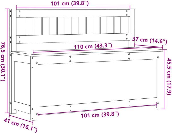 Produktbild vidaXL Sitzbank (41 cm)